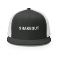 Shakeout Trucker Cap in Charcoal/White, front view