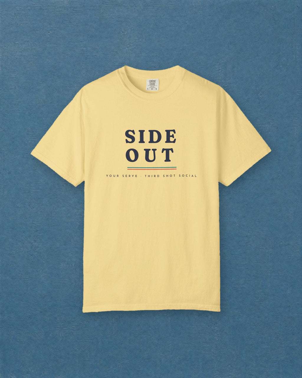 Side Out Tee in Butter, styled