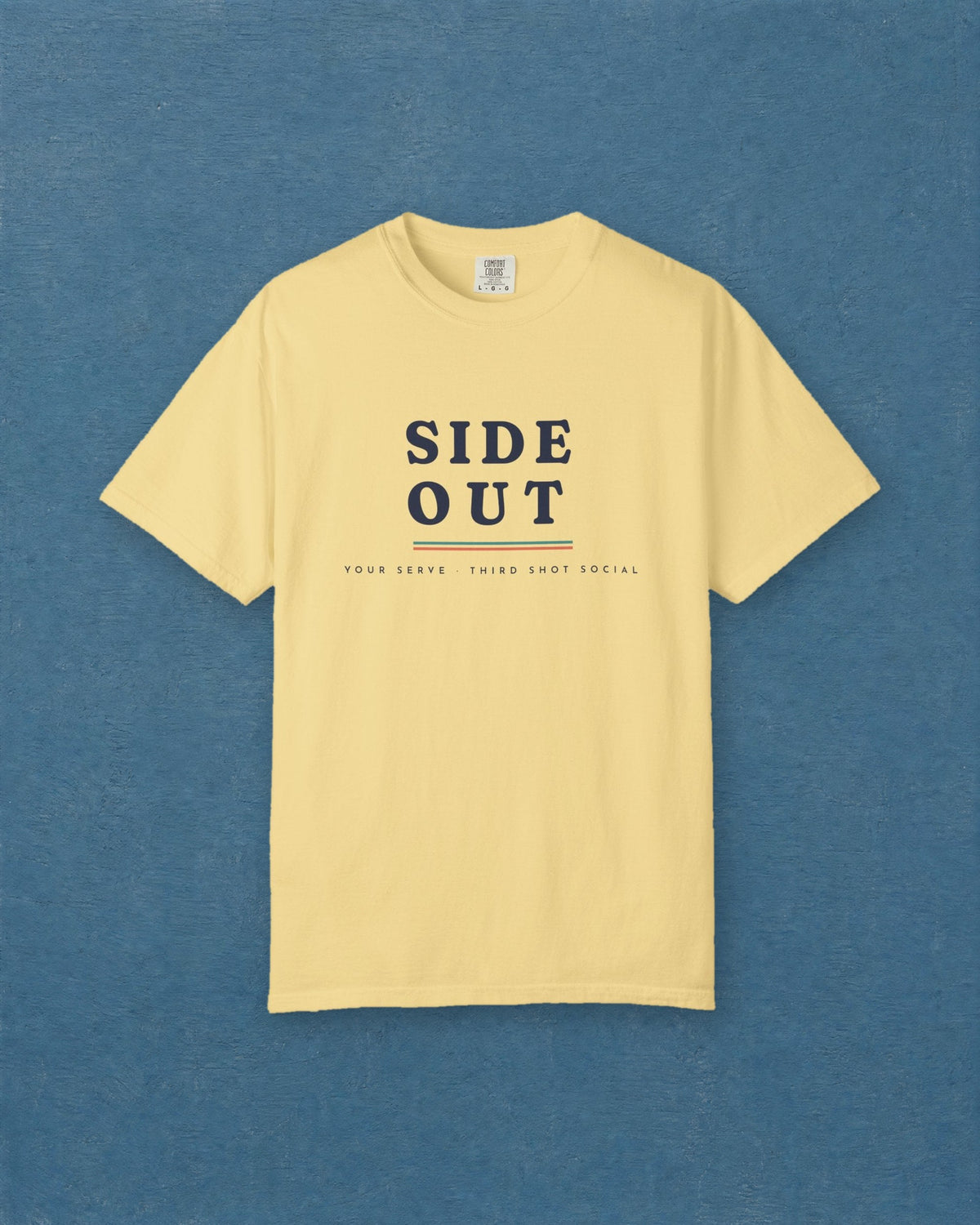 Side Out Tee in Butter, styled