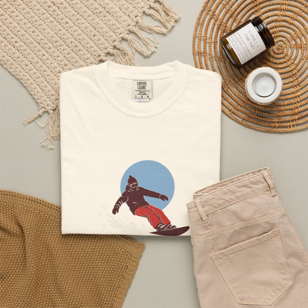 Sideways Since ’89 Tee in Ivory, fabric and print detail