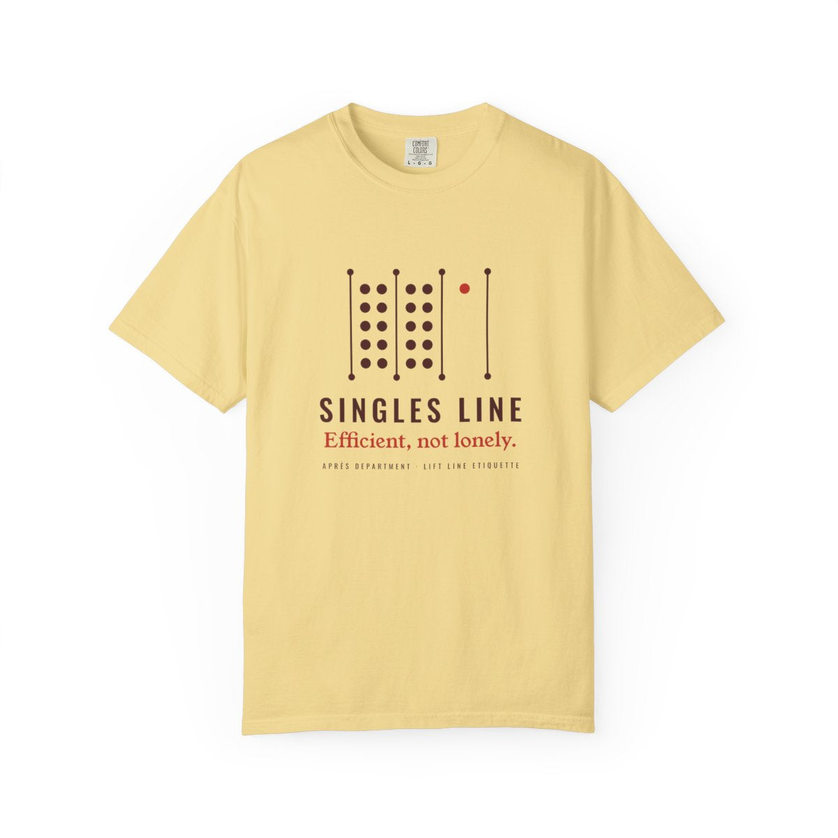 Singles Line Tee in Butter, front view