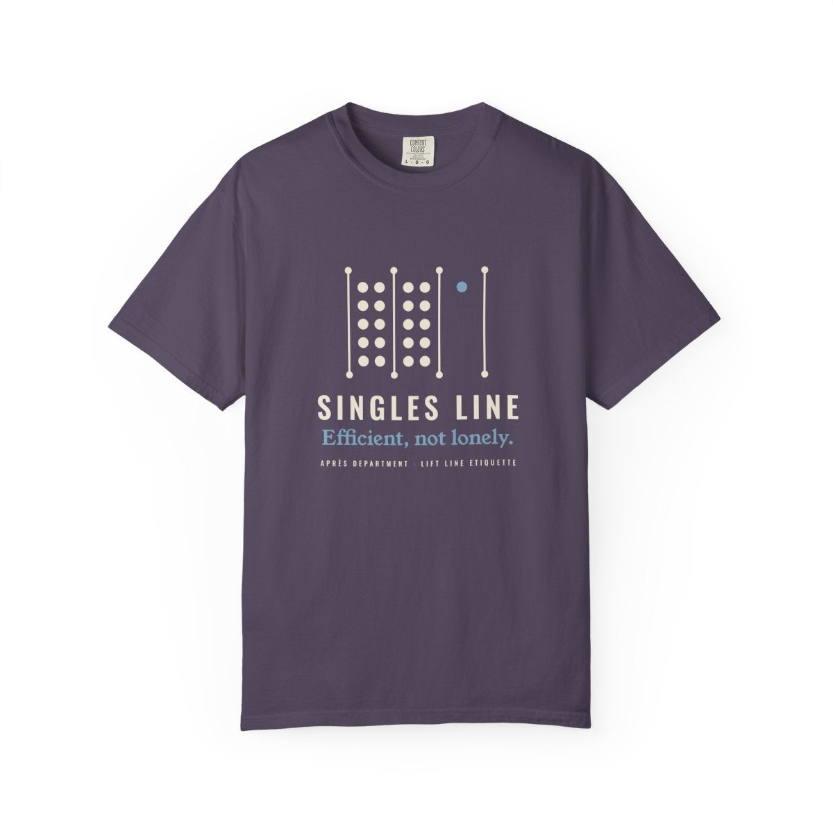 Singles Line Tee in Wine, front view