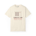 Singles Line Tee in Ivory, front view