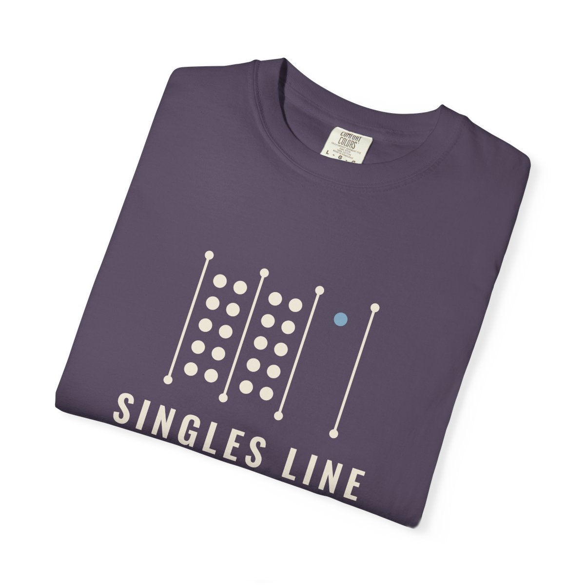 Singles Line Tee in Wine, folded