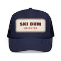 Ski Bum Emeritus Trucker Hat in Dark Navy, front view