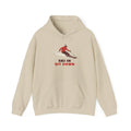 Ski In, Sit Down Hoodie in Sand, front view