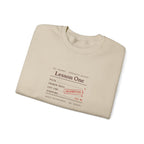 Ski School Report Crewneck in Sand, folded
