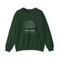 Skin Track Crewneck in Forest Green, front view