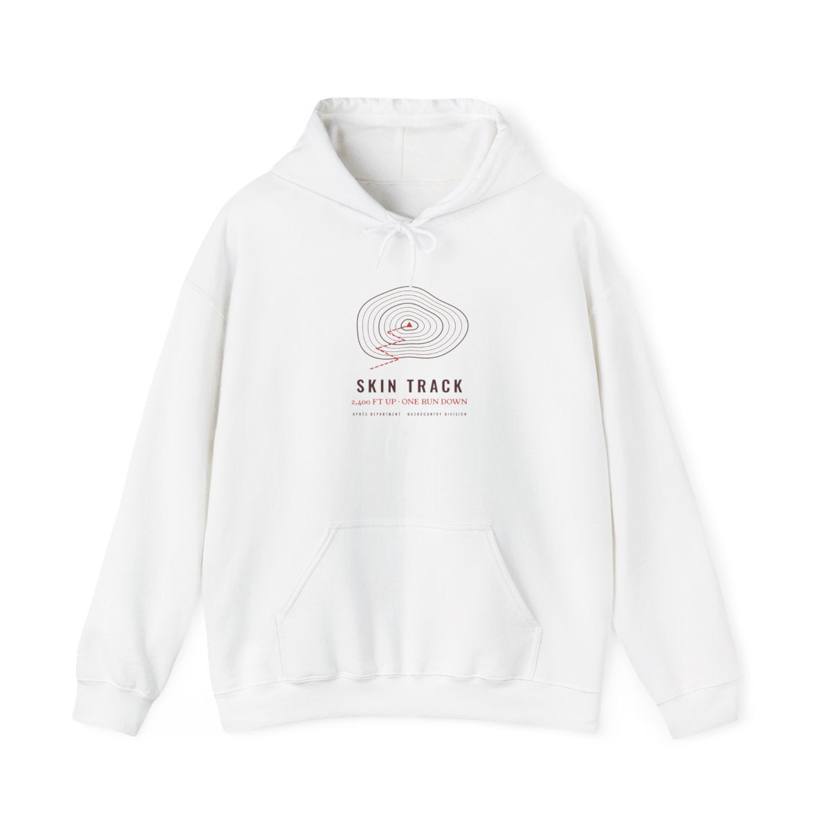 Skin Track Hoodie in White, front view