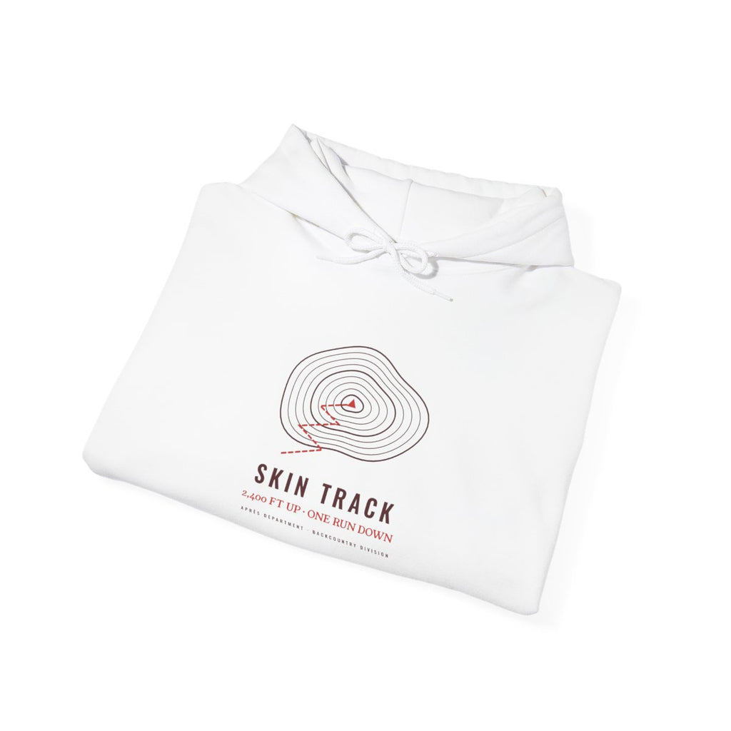 Skin Track Hoodie in White, folded