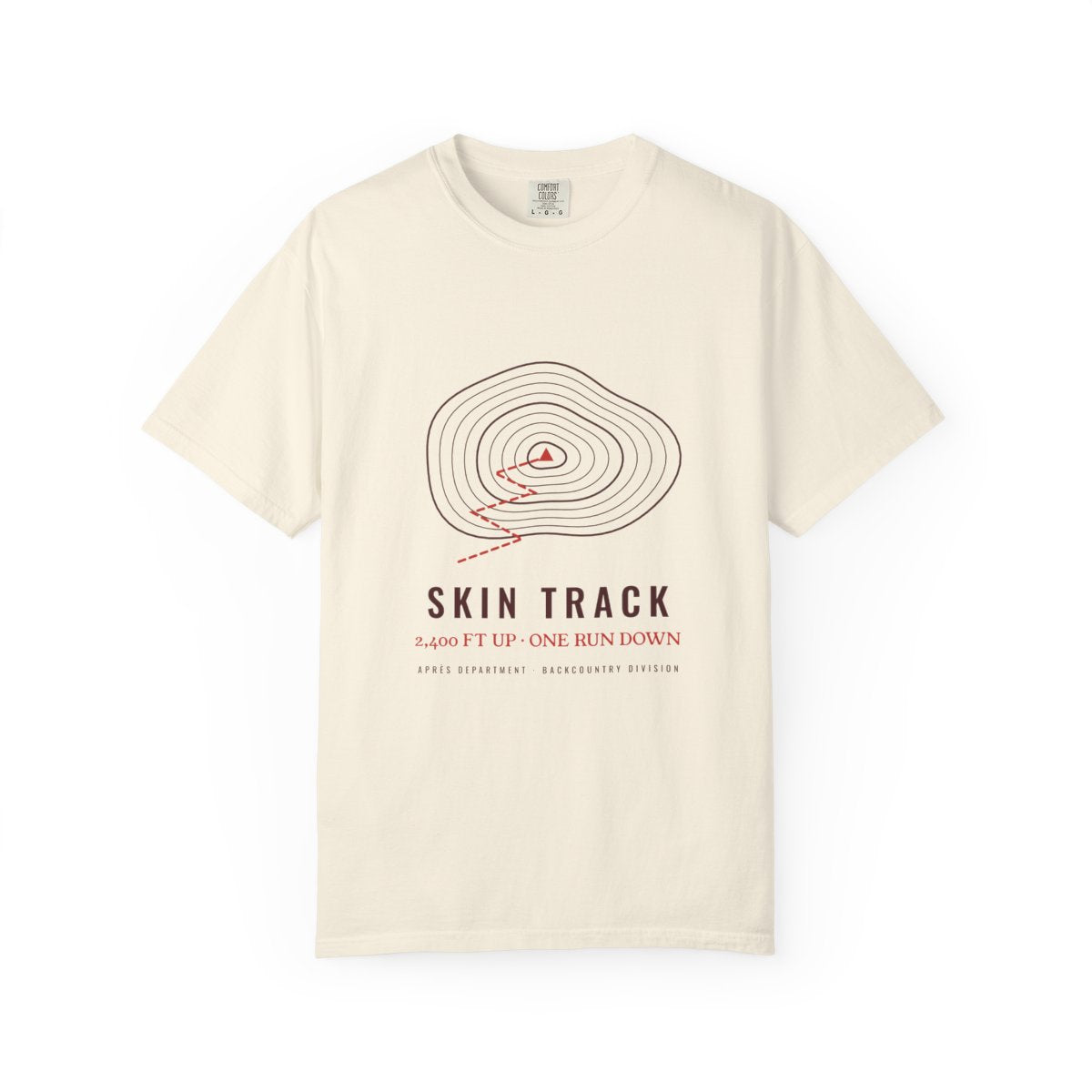 Skin Track Tee in Ivory, front view