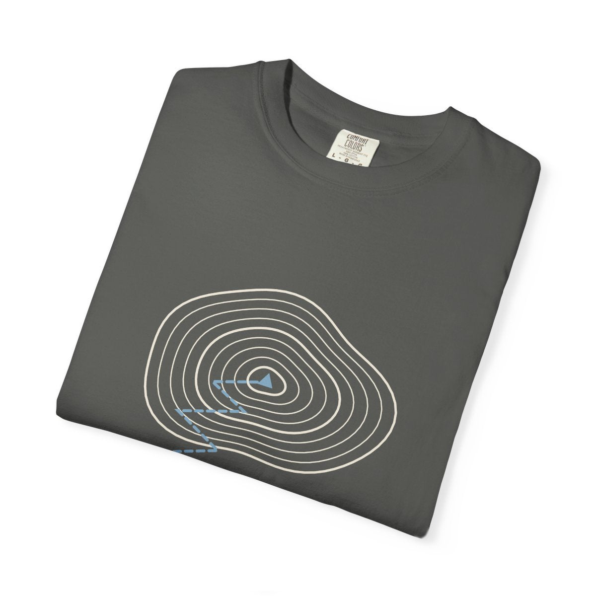 Skin Track Tee in Pepper, folded