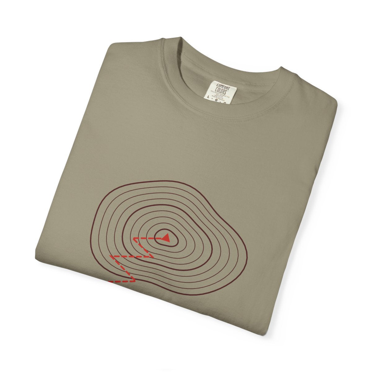Skin Track Tee in Sandstone, folded