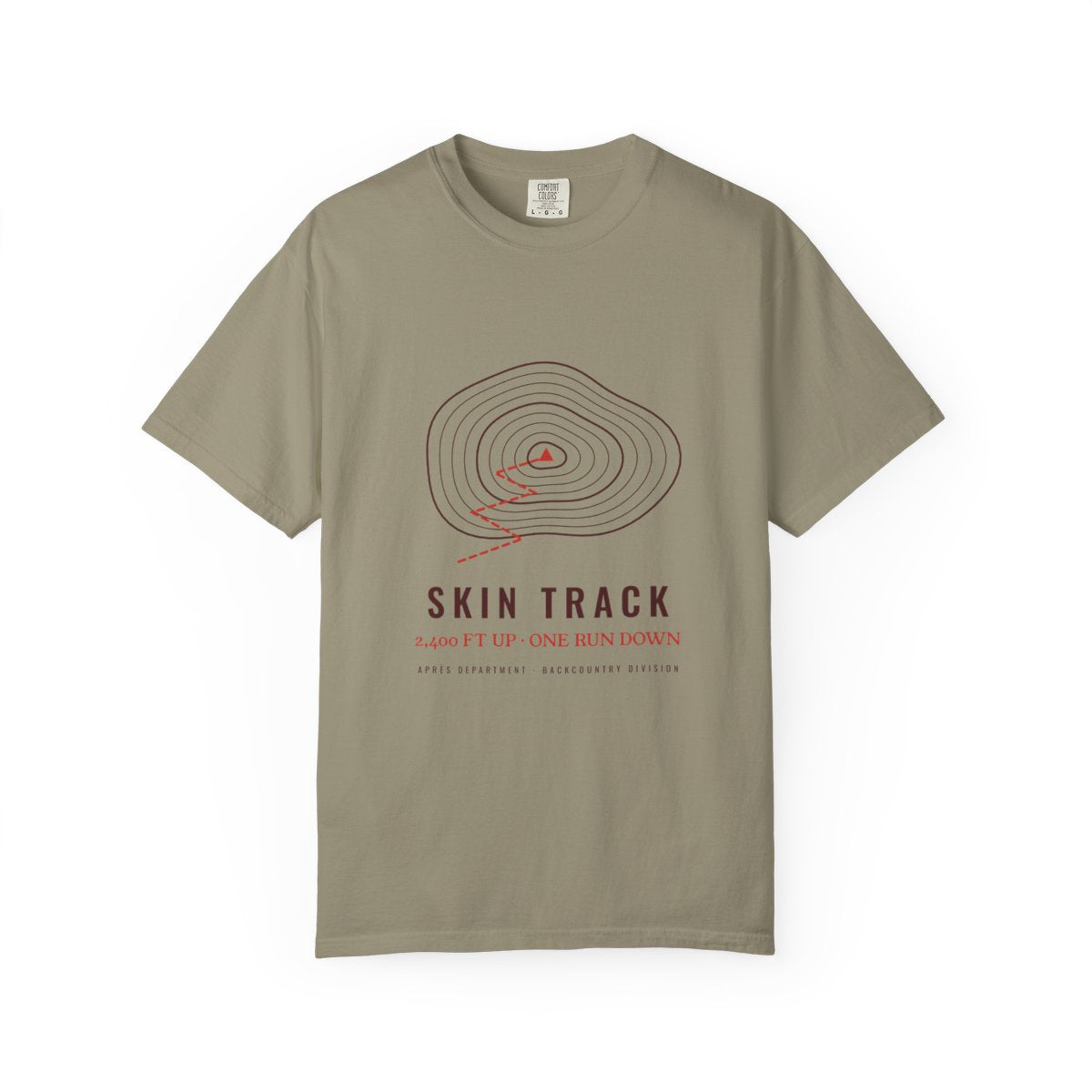 Skin Track Tee in Sandstone, front view