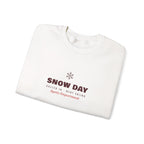 Snow Day Crewneck in White, folded