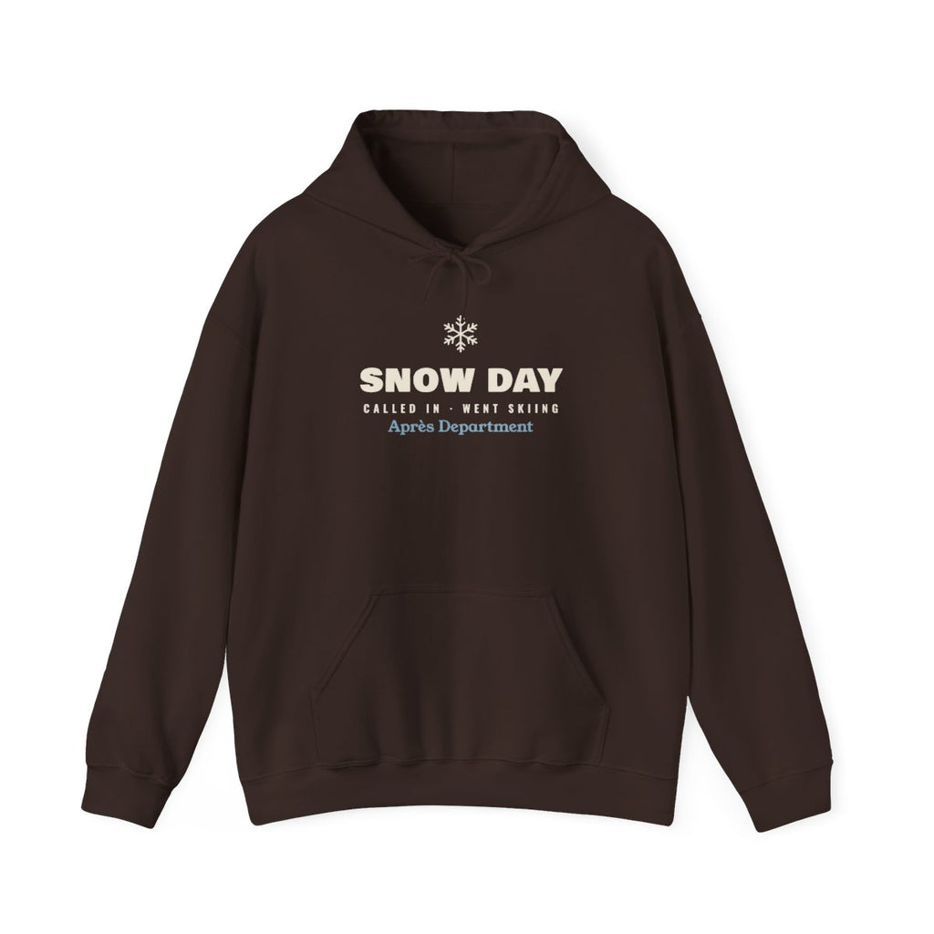 Snow Day Hoodie in Dark Chocolate, front view