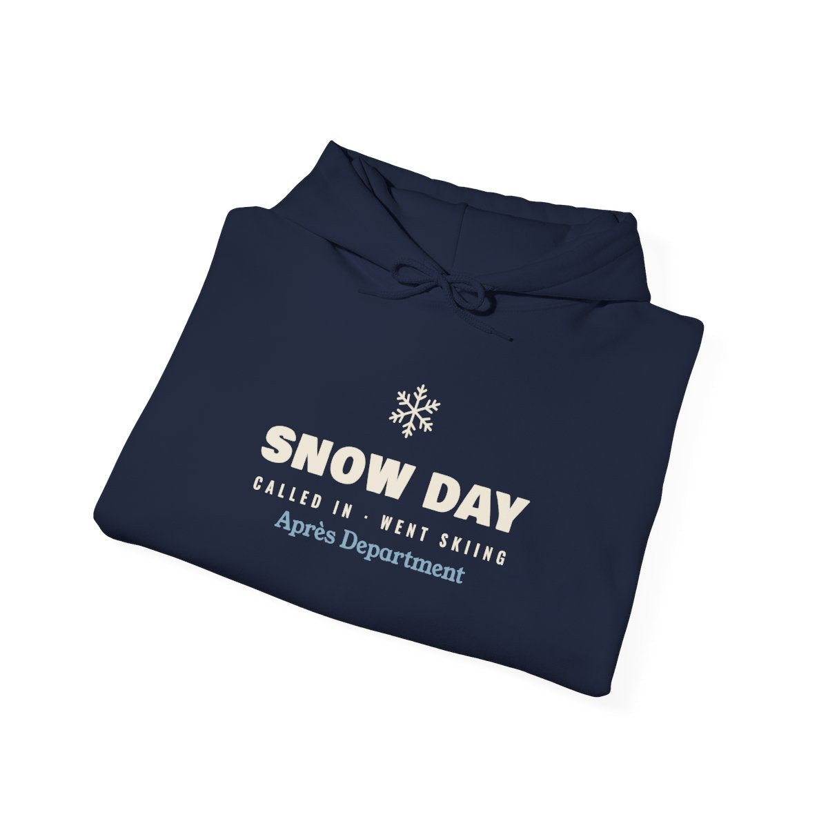 Snow Day Hoodie in Navy, folded