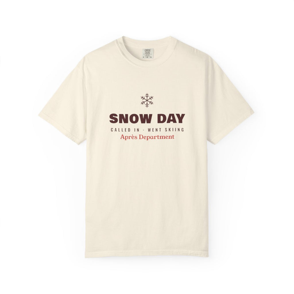Snow Day Tee in Ivory, front view
