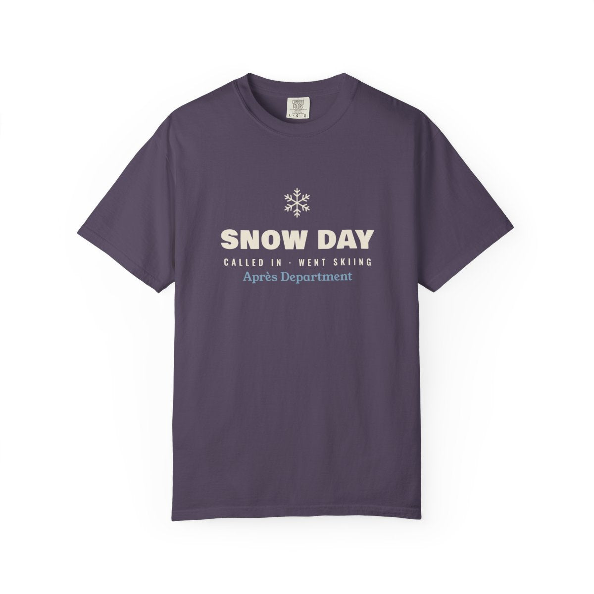 Snow Day Tee in Wine, front view