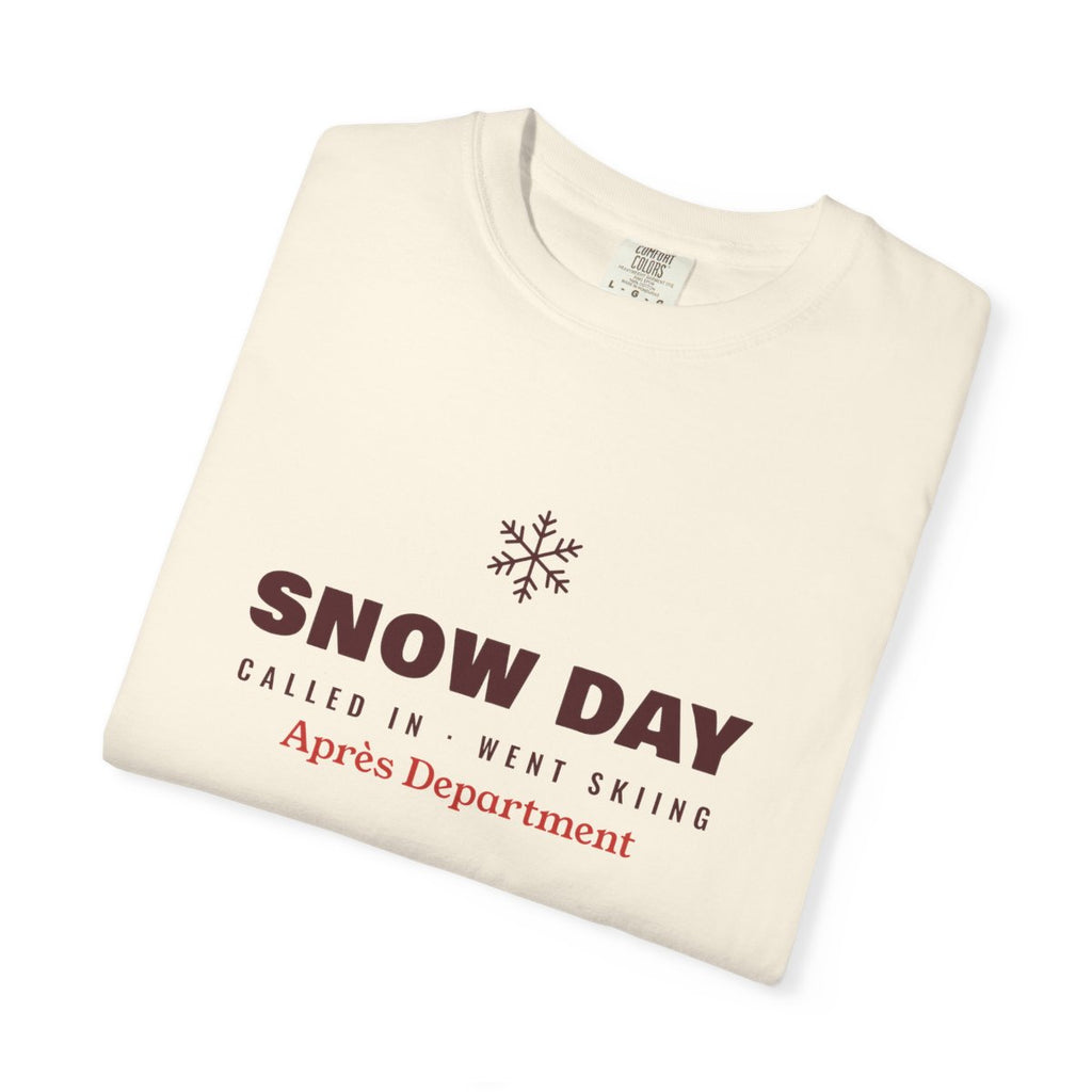 Snow Day Tee in Ivory, folded