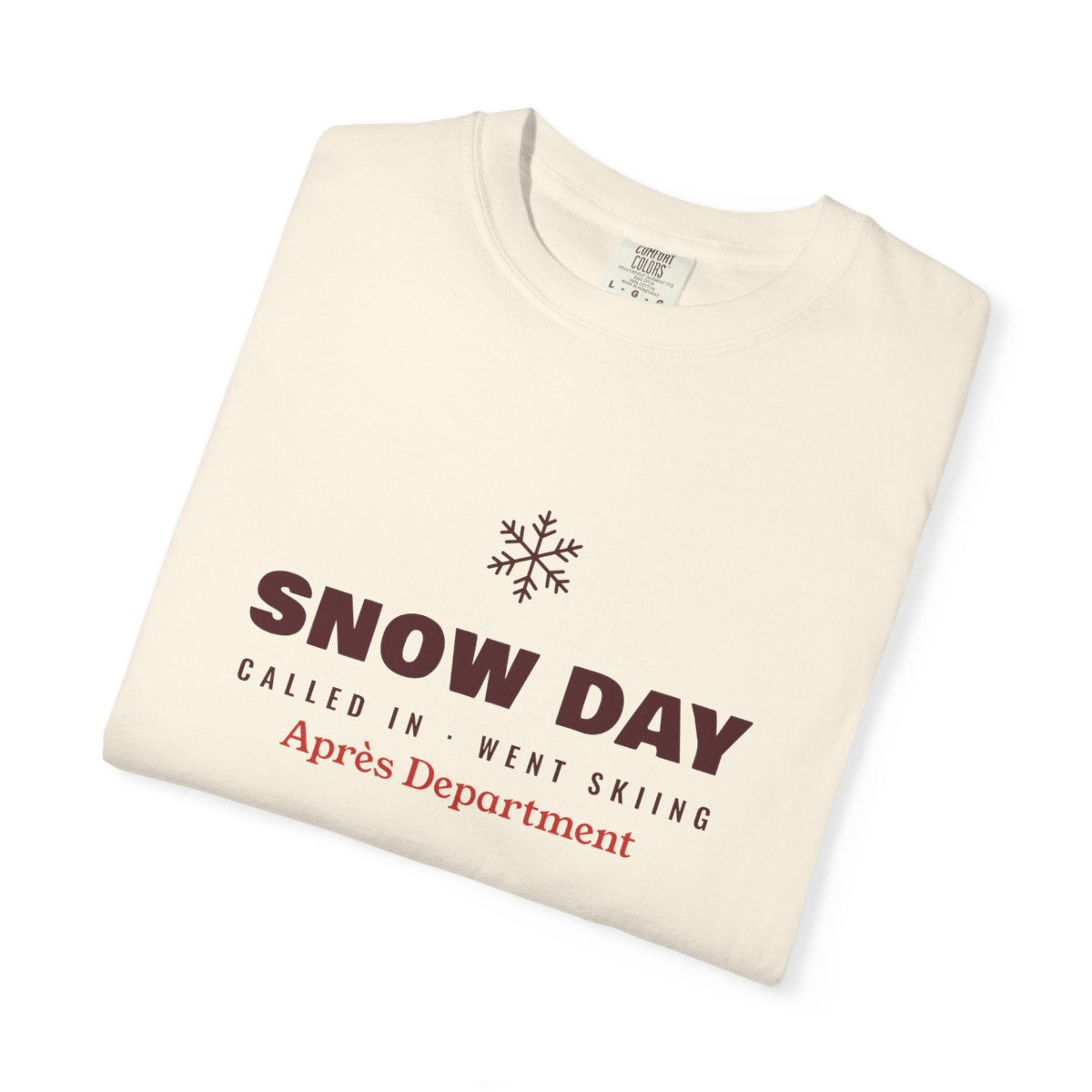 Snow Day Tee in Ivory, folded