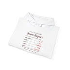 Snow Report Hoodie in White, folded