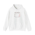 Snow Report Hoodie in White, front view