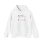 Snow Report Hoodie in White, front view