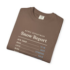 Snow Report Tee in Espresso, folded