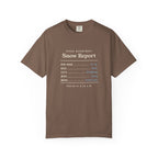 Snow Report Tee in Espresso, front view