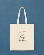 Snowbird Season Tote in Natural, styled