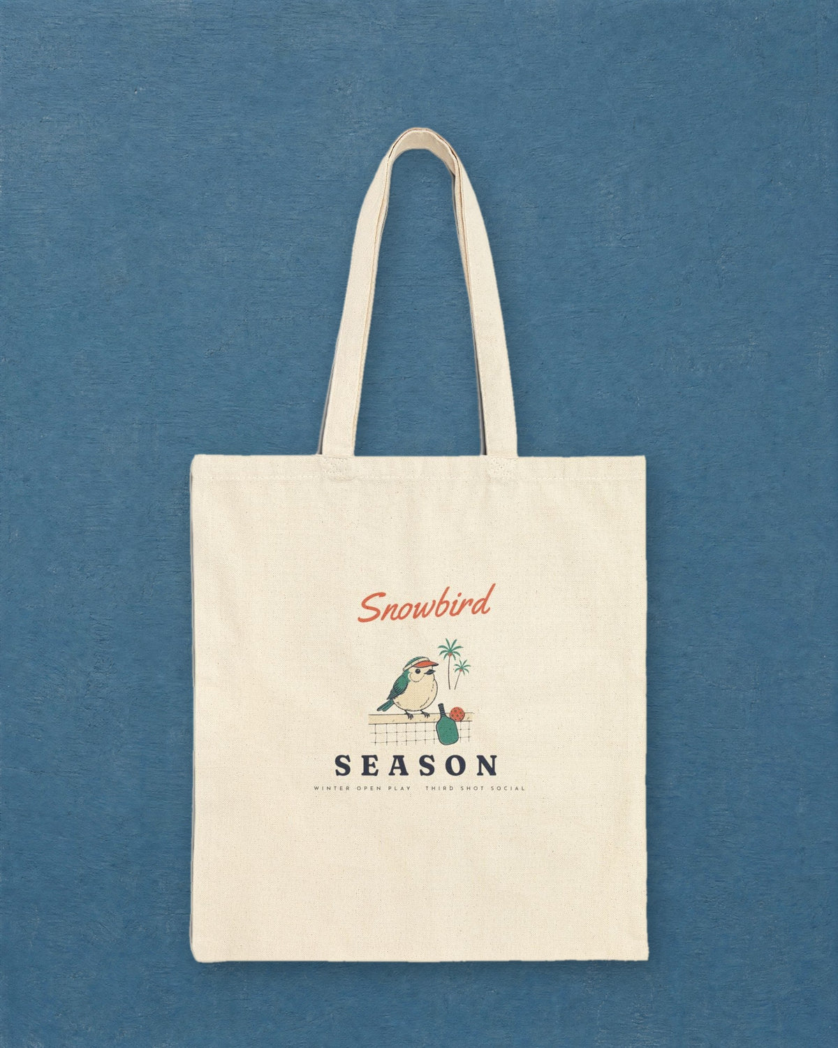 Snowbird Season Tote in Natural, styled