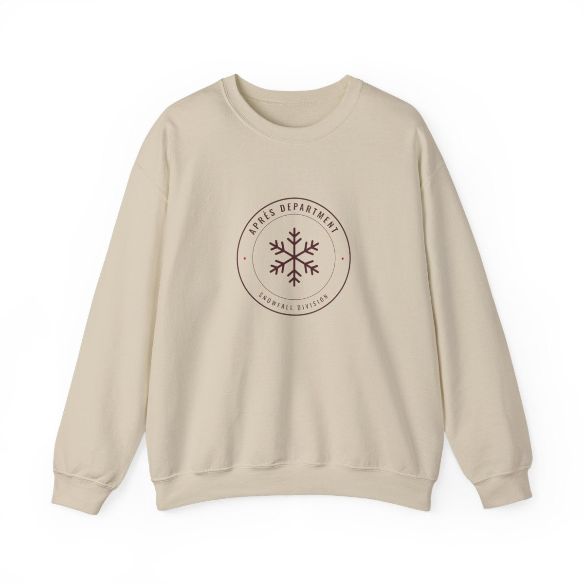 Snowfall Division Seal Crewneck in Sand, front view