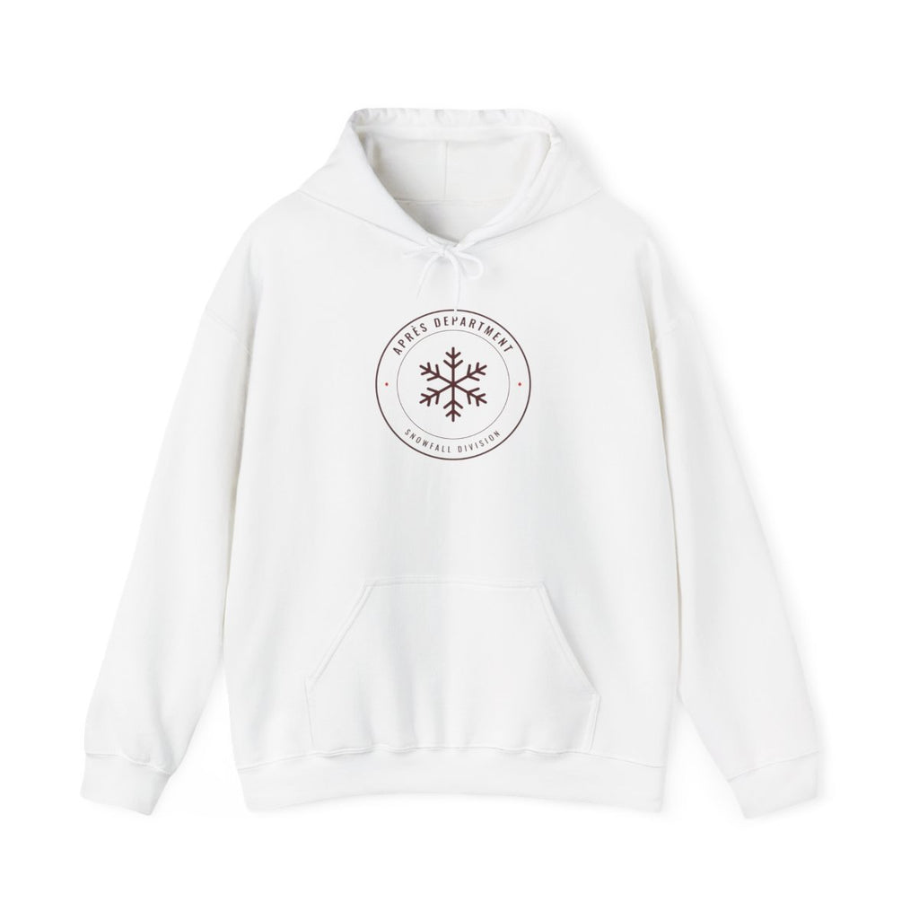 Snowfall Division Seal Hoodie in White, front view