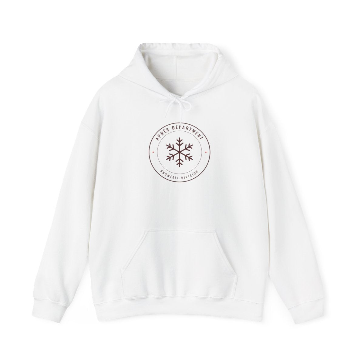 Snowfall Division Seal Hoodie in White, front view