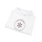 Snowfall Division Seal Hoodie in White, folded