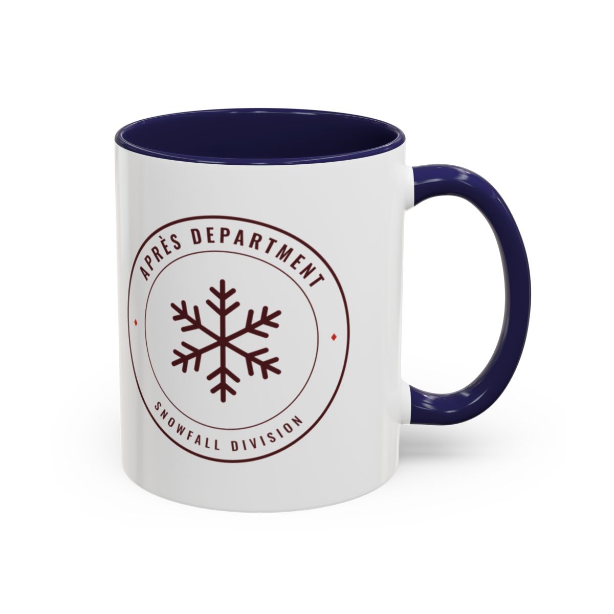 Snowfall Division Seal Mug in Navy, right side