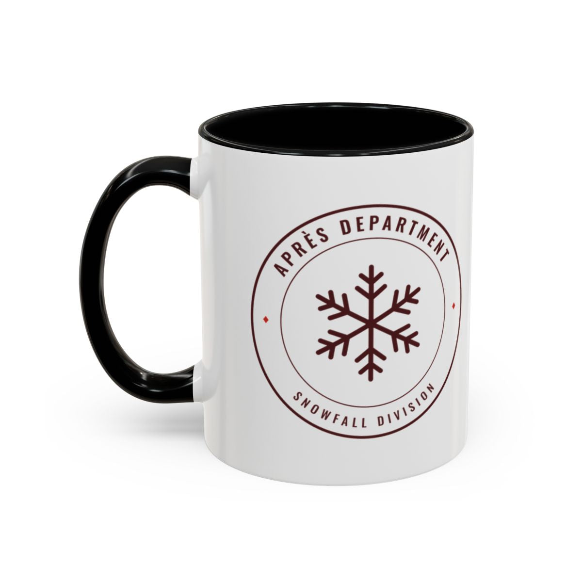 Snowfall Division Seal Mug in Black, left side