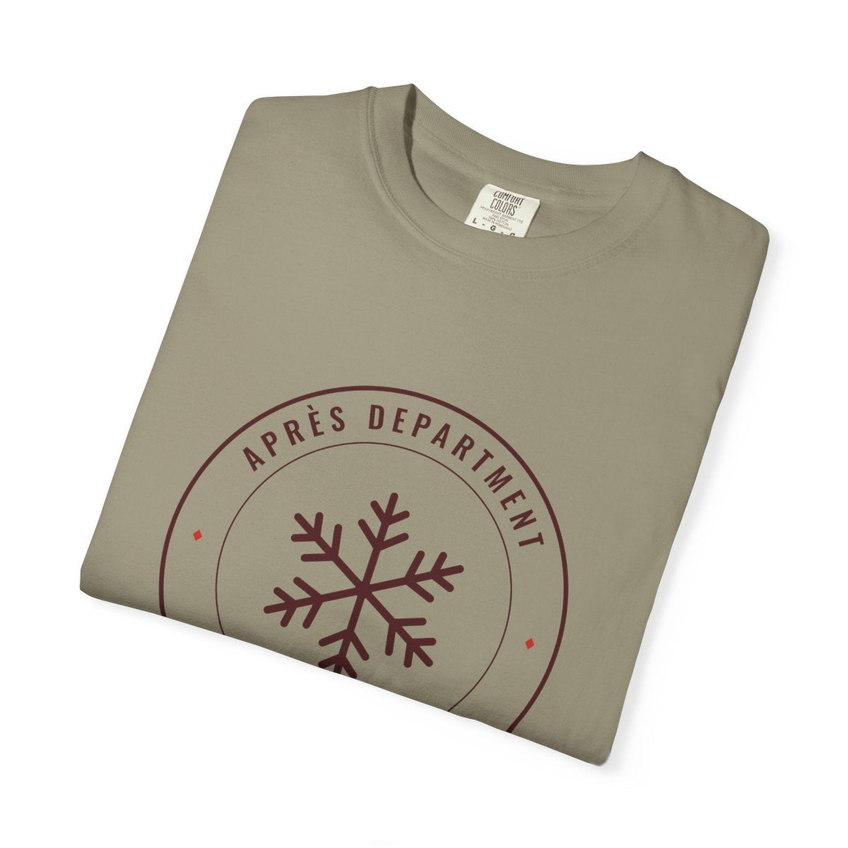 Snowfall Division Seal Tee in Sandstone, folded