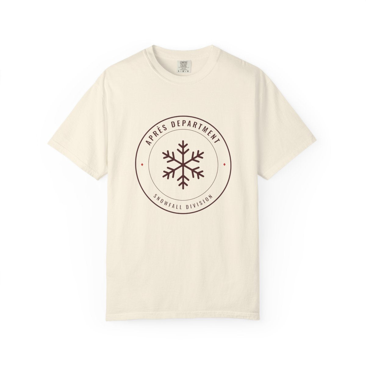 Snowfall Division Seal Tee in Ivory, front view