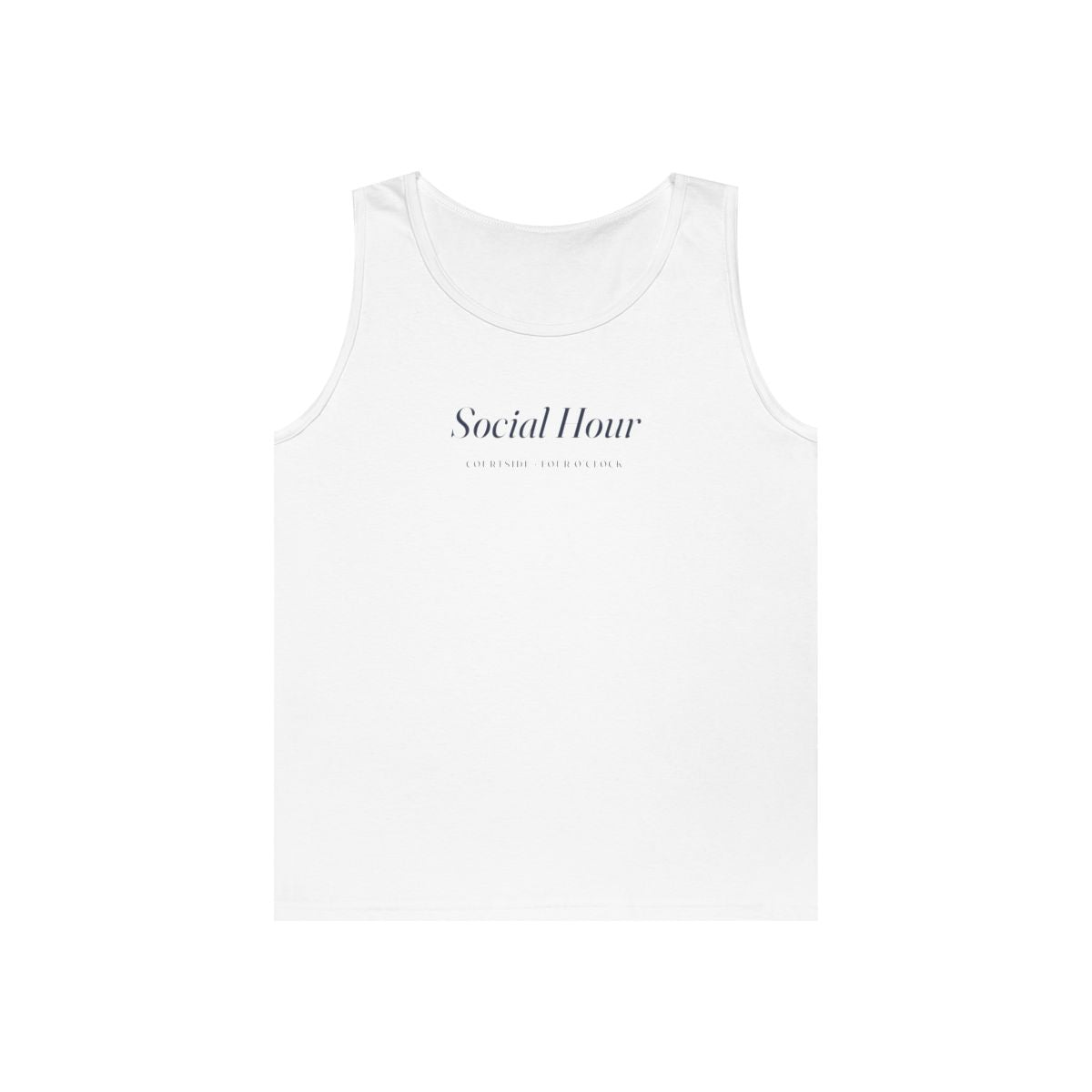 Social Hour Tank in White, front view