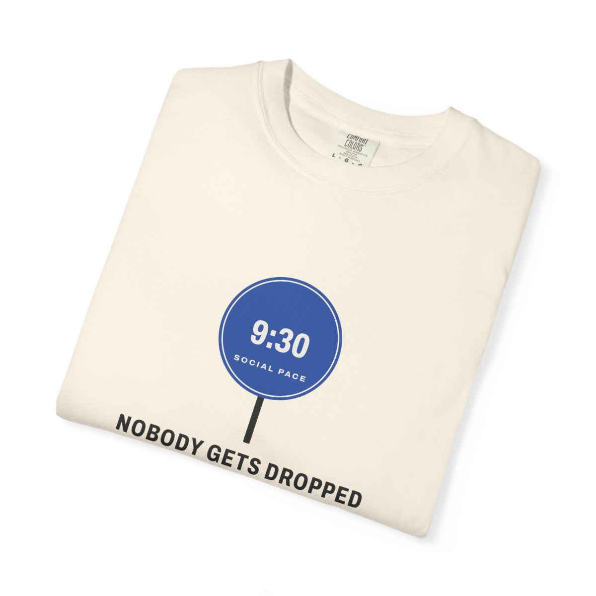 Social Pace Tee in Ivory, folded