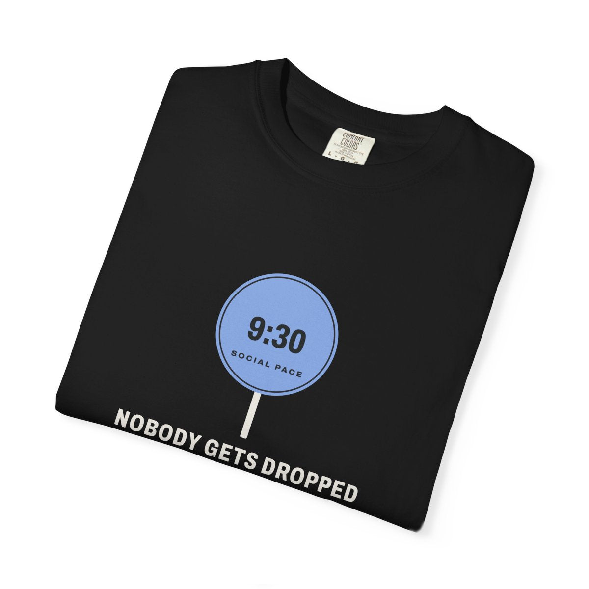 Social Pace Tee in Black, folded