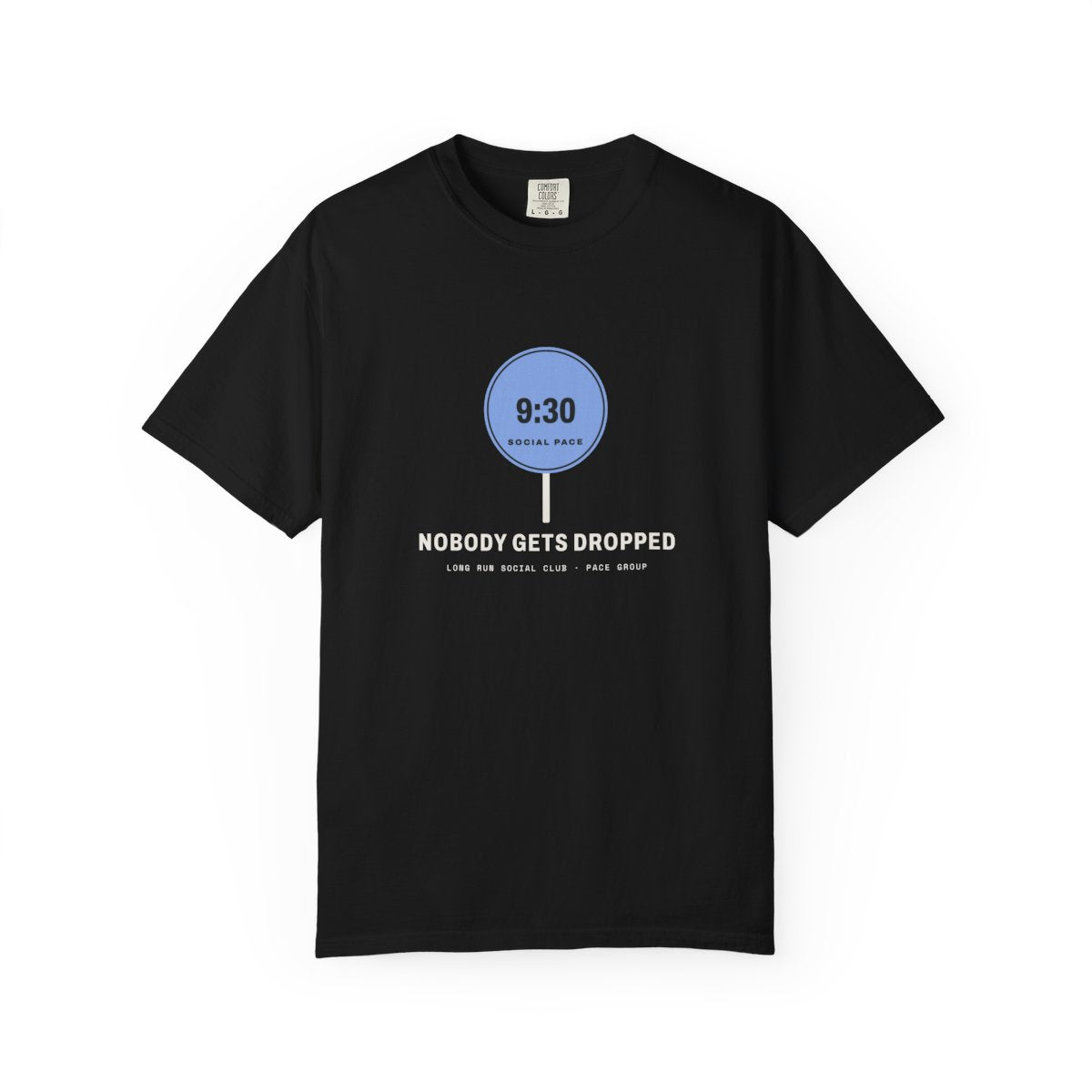 Social Pace Tee in Black, front view