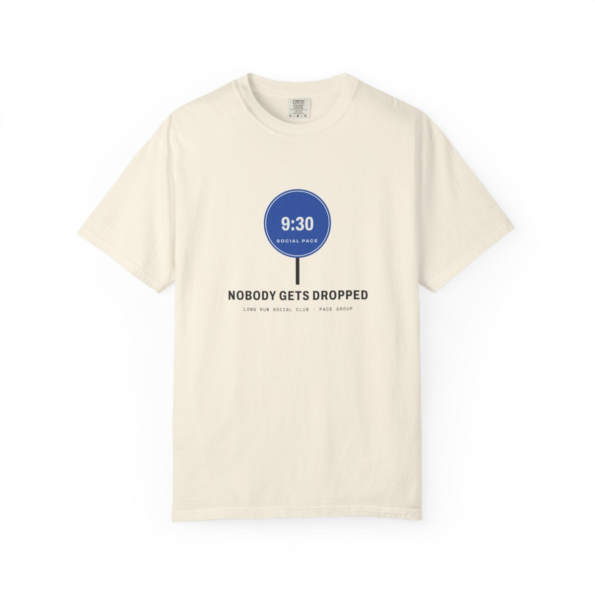 Social Pace Tee in Ivory, front view