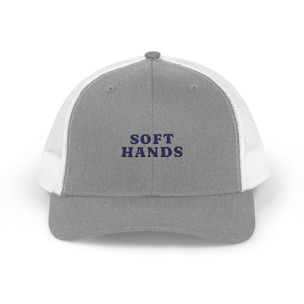Soft Hands Trucker Hat in Heather Grey / White, front view