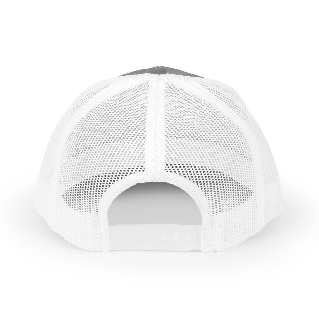 Soft Hands Trucker Hat in Heather Grey / White, back view