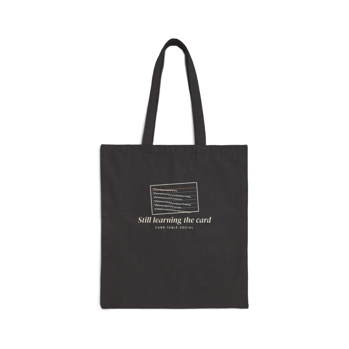 Still Learning the Card Tote in Black, front view