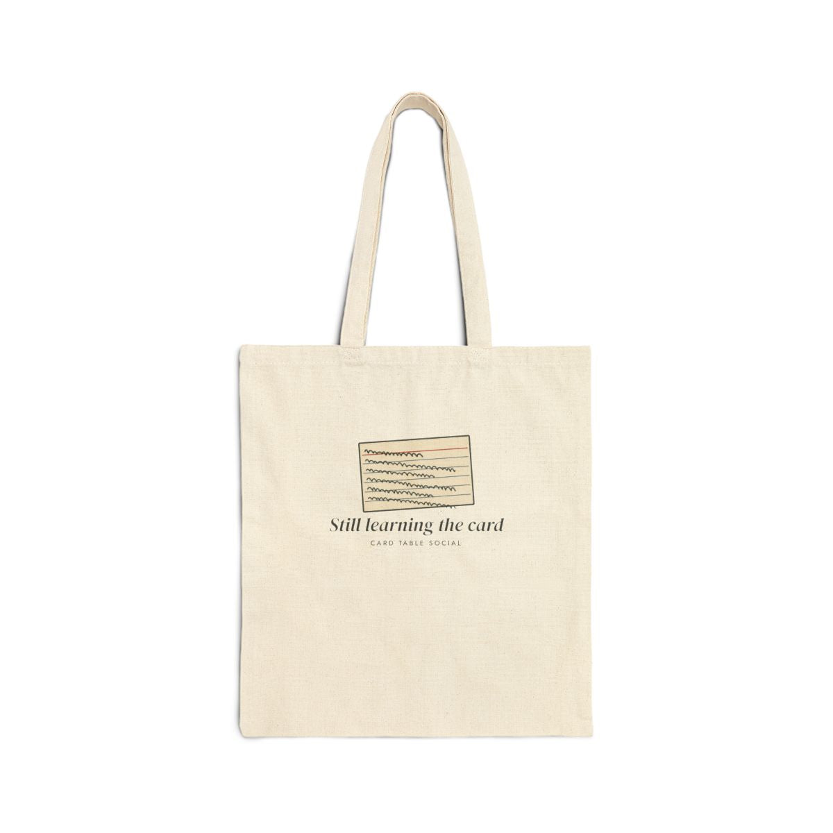 Still Learning the Card Tote in Natural, front view