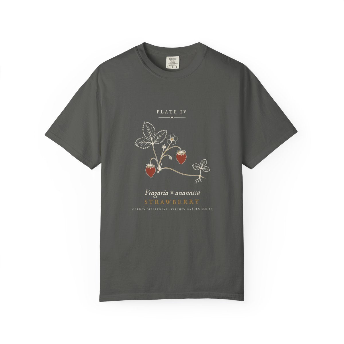 Strawberry Plate Tee in Pepper, front view